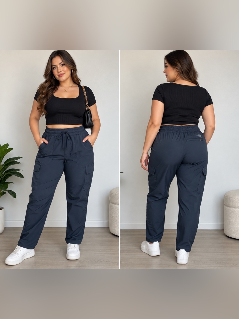 The North Face Women’s Navy Blue Cargo Jogger Pants Size L